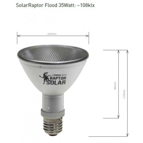 Metahalogen HID 35W FLOOD SOLAR RAPTOR