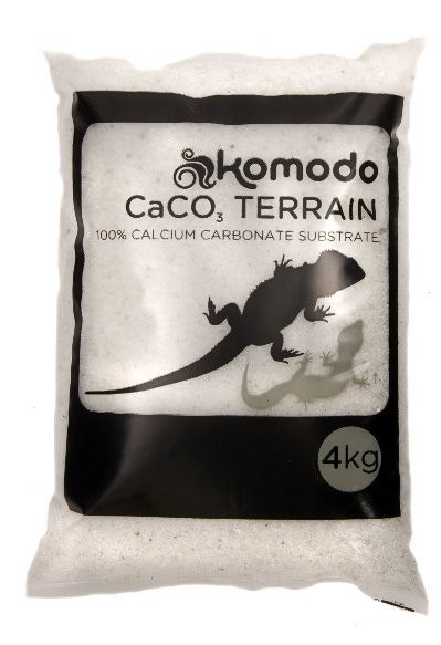 Piasek jadalny dla gadów pustynnych CaCo3 White 4kg KOMODO