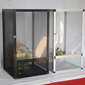 TERRARIUM 42X42X66cm CZARNE AKRYL+SIATKA SCREEN REPTI GOOD