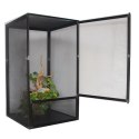 TERRARIUM 45X45X80cm czarne SIATKA SCREEN REPTI GOOD