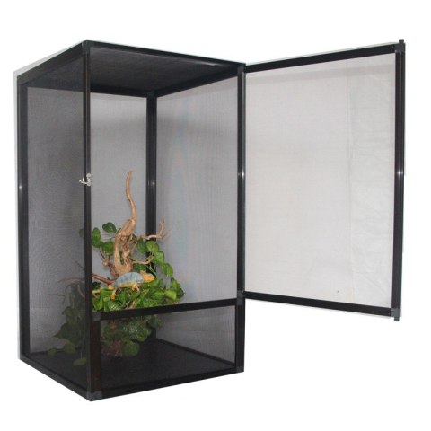 TERRARIUM 45X45X80cm czarne SIATKA SCREEN REPTI GOOD