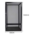 TERRARIUM 50x50x100cm CZARNE AKRYL+SIATKA SCREEN REPTI GOOD