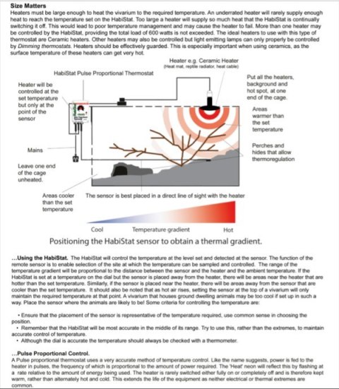 Termostat High Range płynna regulacja BIAŁY 600W Habistat