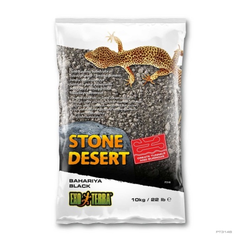 Piasek, glina, kamienie Stone Desert Black 10kg EXO TERRA gekony – opakowanie