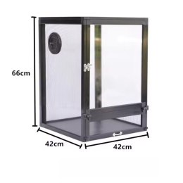 TERRARIUM 42x42x66cm + KUWETA CZARNE AKRYL+SIATKA SCREEN REPTI GOOD