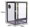 TERRARIUM 60x60x120cm + KUWETA CZARNE AKRYL+SIATKA SCREEN REPTI GOOD