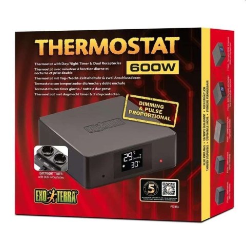 Termostat 600W ściemnianie dzień/noc dwa gniazda EXO TERRA