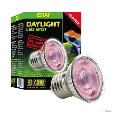 DAYLIGHT LED SPOT 5W EXO TERRA dla roślin – lampka i opakowanie