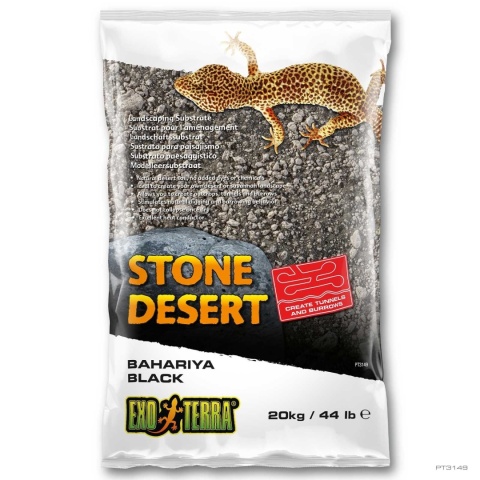 Piasek, glina, kamienie Stone Desert Black 20kg EXO TERRA gekony – opakowanie 20 kg