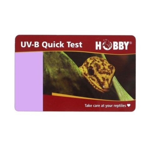 Tester wypalenia żarówek UVB Quick Test 2 karty HOBBY – karta testowa